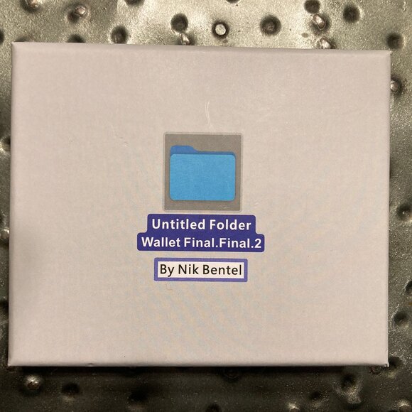 NEW Nik Bentel Untiled Folder Wallet Blue - Picture 3 of 4